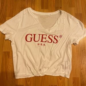 Guess Size Small White Crop Top